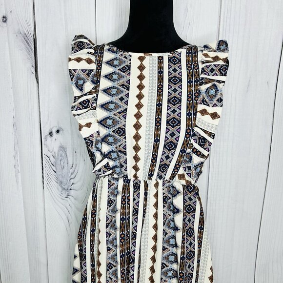 Shein Geometric Print Maxi Dress Women’s Multicolor Casual Dress New Sz M - Picture 2 of 13